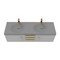 Castello Usa Thames 60-inch Gray Vanity Set with Gray Top and Gold Handles CB-MC-60G-GLD-20146-GR - alternate 6
